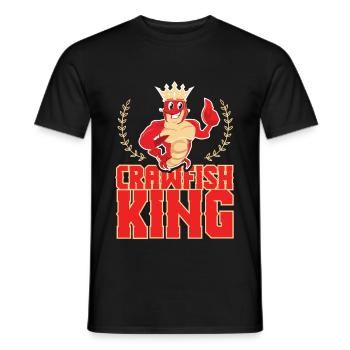 Crawfish King With Crown - Men's T-Shirt - black - Front - AI Model Male 178 light (178cm)