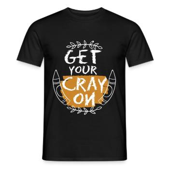 Get Your Cray On - Men's T-Shirt - black - Front - AI Model Male 178 light (178cm)