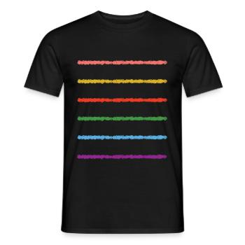Crayon Lines Simple Artwork - Men's T-Shirt - black - Front - AI Model Male 178 light (178cm)