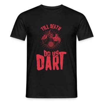 Till Death Do Us Dart - Men's T-Shirt - black - Front - AI Model Male 178 light (178cm)