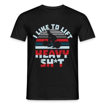 I Like To Lift Heavy Shit - Men's T-Shirt - black - Front - AI Model Male 178 light (178cm)