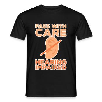 Pass With Care Hearing Impaired - Men's T-Shirt - black - Front - AI Model Male 178 light (178cm)