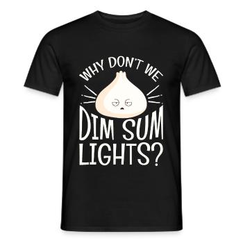 Why Dont We Dim Sum Lights - Men's T-Shirt - black - Front - AI Model Male 178 light (178cm)