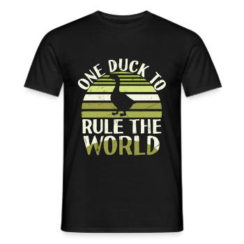 One Duck To Rule The World - Men's T-Shirt - black - Front - AI Model Male 178 light (178cm)