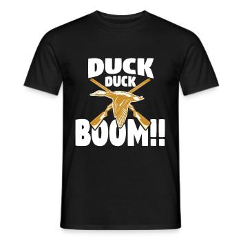Duck Duck Boom - Men's T-Shirt - black - Front - AI Model Male 178 light (178cm)