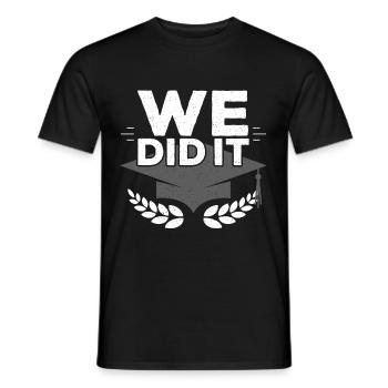 We Did It Graduation - Men's T-Shirt - black - Front - AI Model Male 178 light (178cm)