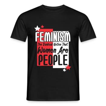 Feminism The Radical Notion - Men's T-Shirt - black - Front - AI Model Male 178 light (178cm)