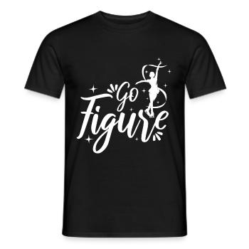 Go Figure Skating - Men's T-Shirt - black - Front - AI Model Male 178 light (178cm)