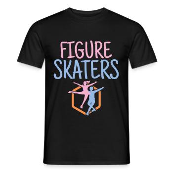 Figure Skaters - Men's T-Shirt - black - Front - AI Model Male 178 light (178cm)