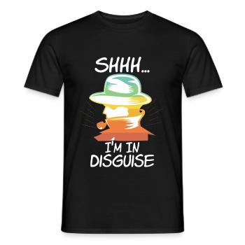 Shhh Im In Disguise - Men's T-Shirt - black - Front - AI Model Male 178 light (178cm)
