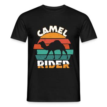 Camel Rider Vintage Distressed - Men's T-Shirt - black - Front - AI Model Male 178 light (178cm)