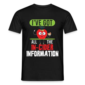 Ive Got All The In Cider Information Pun - Men's T-Shirt - black - Front - AI Model Male 178 light (178cm)