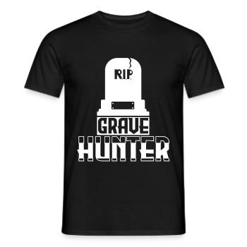 RIP Grave Hunter - Men's T-Shirt - black - Front - AI Model Male 178 light (178cm)