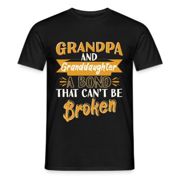 Grandpa And Granddaughter A Bond Unbroken - Men's T-Shirt - black - Front - AI Model Male 178 light (178cm)