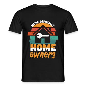 Home Owners Vintage Distressed Key - Men's T-Shirt - black - Front - AI Model Male 178 light (178cm)