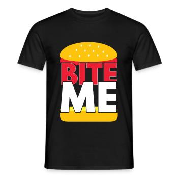 Burger Bite Me - Men's T-Shirt - black - Front - AI Model Male 178 light (178cm)