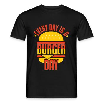 Every Day Is A Burger Day - Men's T-Shirt - black - Front - AI Model Male 178 light (178cm)