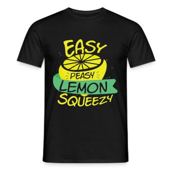 Sweet As Lemon Vintage - Men's T-Shirt - black - Front - AI Model Male 178 light (178cm)
