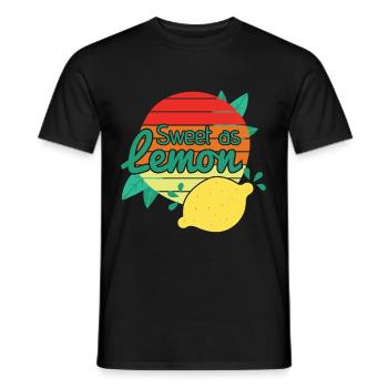 Fresh Style Lemon Lemonade - Men's T-Shirt - black - Front - AI Model Male 178 light (178cm)