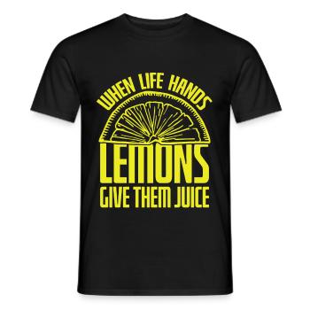Easy Pease Lemon Squeezy - Men's T-Shirt - black - Front - AI Model Male 178 light (178cm)