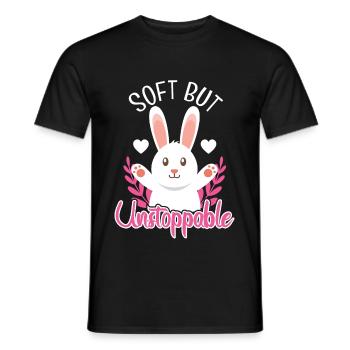Soft But Unstoppable - Men's T-Shirt - black - Front - AI Model Male 178 light (178cm)
