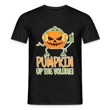 Pumpkin Up The Volume - Men's T-Shirt - black - Front - AI Model Male 178 light (178cm)