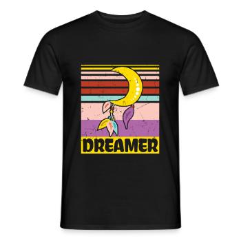 Dreamer Distressed Dreamcatcher - Männer T-Shirt - Schwarz - Vorne - AI Model Male 178 light (178cm)