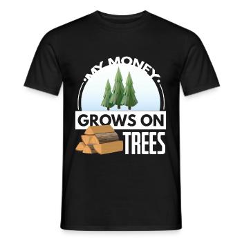 My Money Grows On Trees - Männer T-Shirt - Schwarz - Vorne - AI Model Male 178 light (178cm)