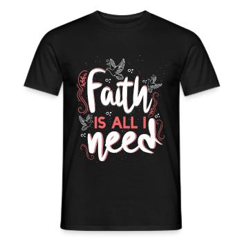 Faith Is All I Need Doves - Männer T-Shirt - Schwarz - Vorne - AI Model Male 178 light (178cm)