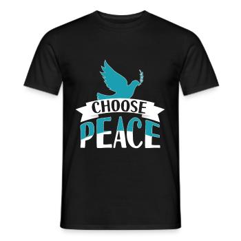 Choose Peace Doves Of Peace - Männer T-Shirt - Schwarz - Vorne - AI Model Male 178 light (178cm)