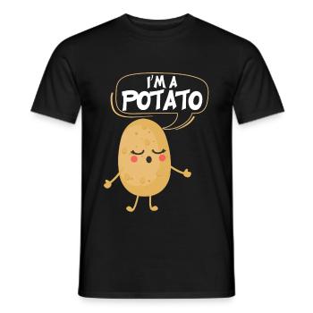 Im A Potato - Männer T-Shirt - Schwarz - Vorne - AI Model Male 178 light (178cm)