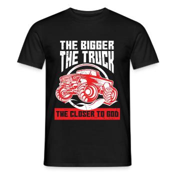 The Bigger The Truck The Closer To God - Männer T-Shirt - Schwarz - Vorne - AI Model Male 178 light (178cm)