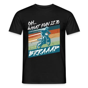 Oh What Fun Is To Braap Motocross - Männer T-Shirt - Schwarz - Vorne - AI Model Male 178 light (178cm)