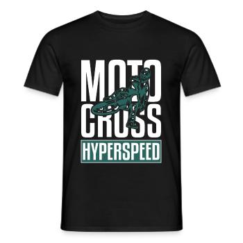 Motocross Hyperspeed - Männer T-Shirt - Schwarz - Vorne - AI Model Male 178 light (178cm)