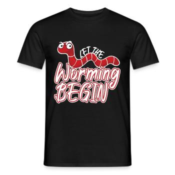 Let The Worming Begin - Männer T-Shirt - Schwarz - Vorne - AI Model Male 178 light (178cm)