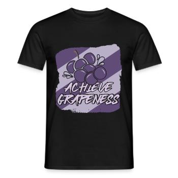 Achieve Grapeness - Männer T-Shirt - Schwarz - Vorne - AI Model Male 178 light (178cm)