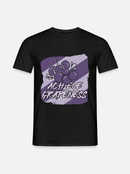Achieve Grapeness - Männer T-Shirt - Schwarz