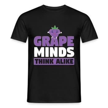 Grape Minds Think Alike - Männer T-Shirt - Schwarz - Vorne - AI Model Male 178 light (178cm)