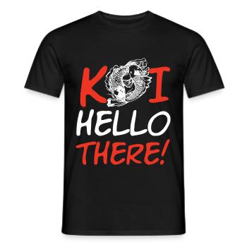 Koi Hello There - Männer T-Shirt - Schwarz - Vorne - AI Model Male 178 light (178cm)