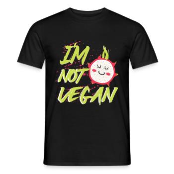Im Not Vegan - Männer T-Shirt - Schwarz - Vorne - AI Model Male 178 light (178cm)