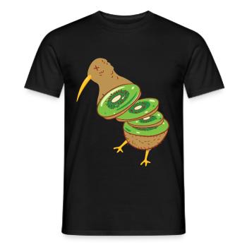 Kiwi Bird Fruit Joke - Männer T-Shirt - Schwarz - Vorne - AI Model Male 178 light (178cm)