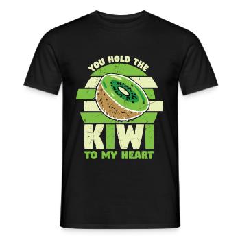 You Hold The Kiwi To My Heart - Männer T-Shirt - Schwarz - Vorne - AI Model Male 178 light (178cm)