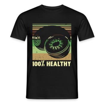 Kiwi 100% Healthy - Männer T-Shirt - Schwarz - Vorne - AI Model Male 178 light (178cm)