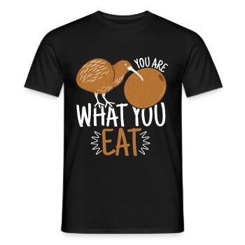 You Are What You Eat Kiwi - Männer T-Shirt - Schwarz - Vorne - AI Model Male 178 light (178cm)