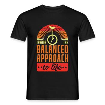 I Prefer The Balanced Approach To Life - Männer T-Shirt - Schwarz - Vorne - AI Model Male 178 light (178cm)