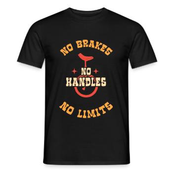 No Brakes No Handles No Limits - Männer T-Shirt - Schwarz - Vorne - AI Model Male 178 light (178cm)