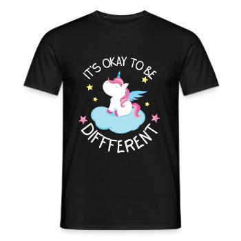 Its Okay To be Different - Männer T-Shirt - Schwarz - Vorne - AI Model Male 178 light (178cm)