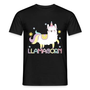 Llamacorn - Männer T-Shirt - Schwarz - Vorne - AI Model Male 178 light (178cm)