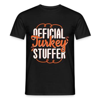 Official Turkey Stuffer Thanksgiving - Männer T-Shirt - Schwarz - Vorne - AI Model Male 178 light (178cm)