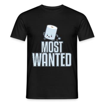 Most Wanted - Männer T-Shirt - Schwarz - Vorne - AI Model Male 178 light (178cm)